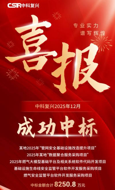 12月连中五标！中科复兴 8250 万+ 战绩 收官 2025