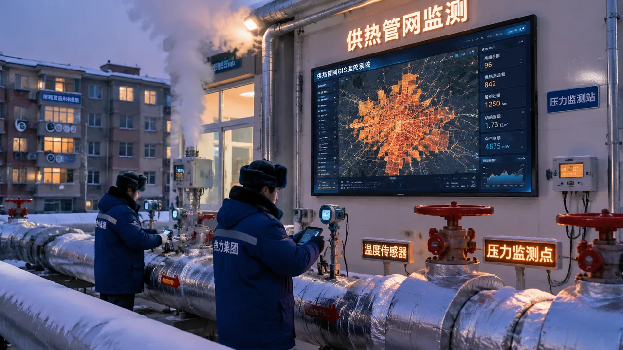 热力管网监测示意图