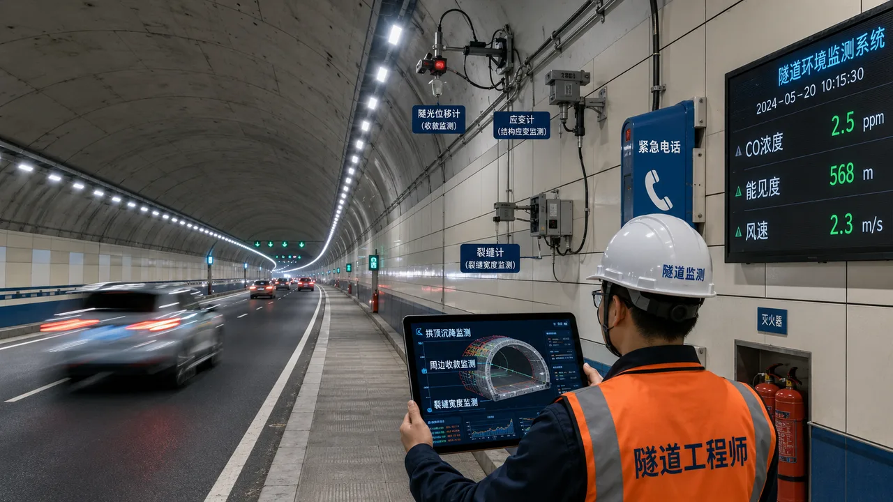 隧道安全监测示意图