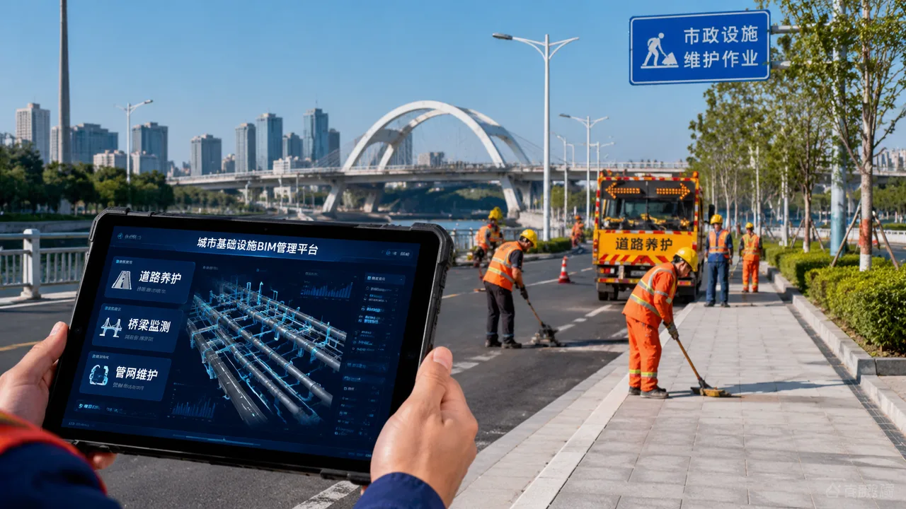 市政基础设施管理示意图