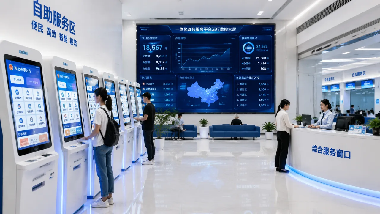 一网通办政务服务示意图
