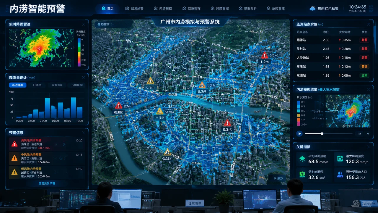 内涝智能预警可视化界面