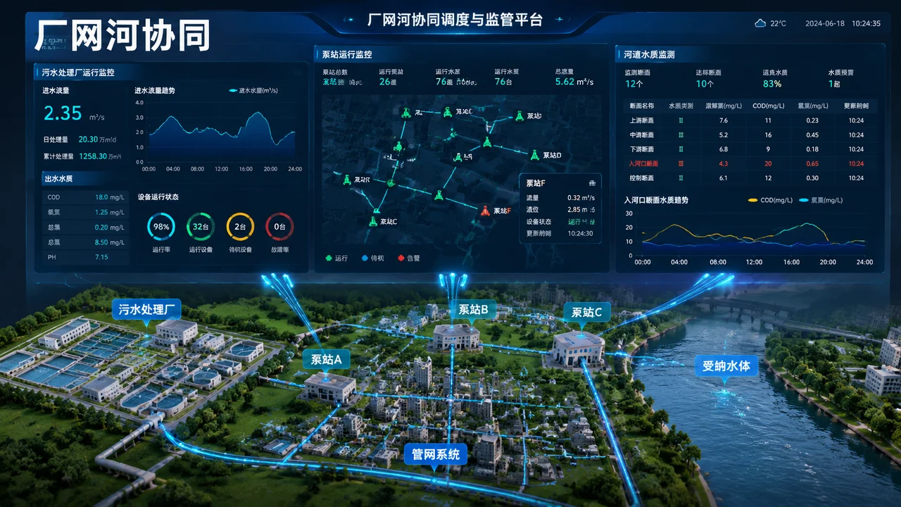 厂网河协同可视化界面