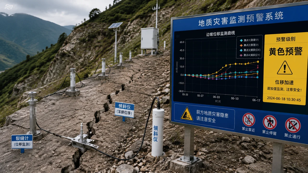 地质灾害预警示意图