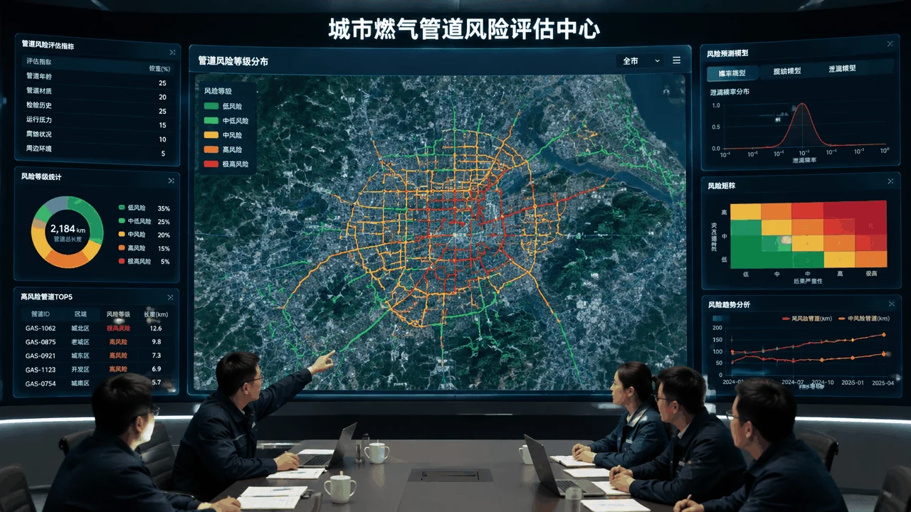 管网风险评估示意图