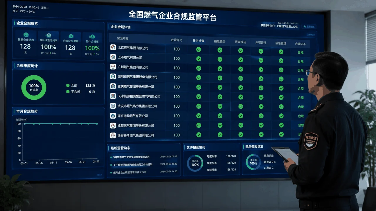 燃气企业合规监管示意图