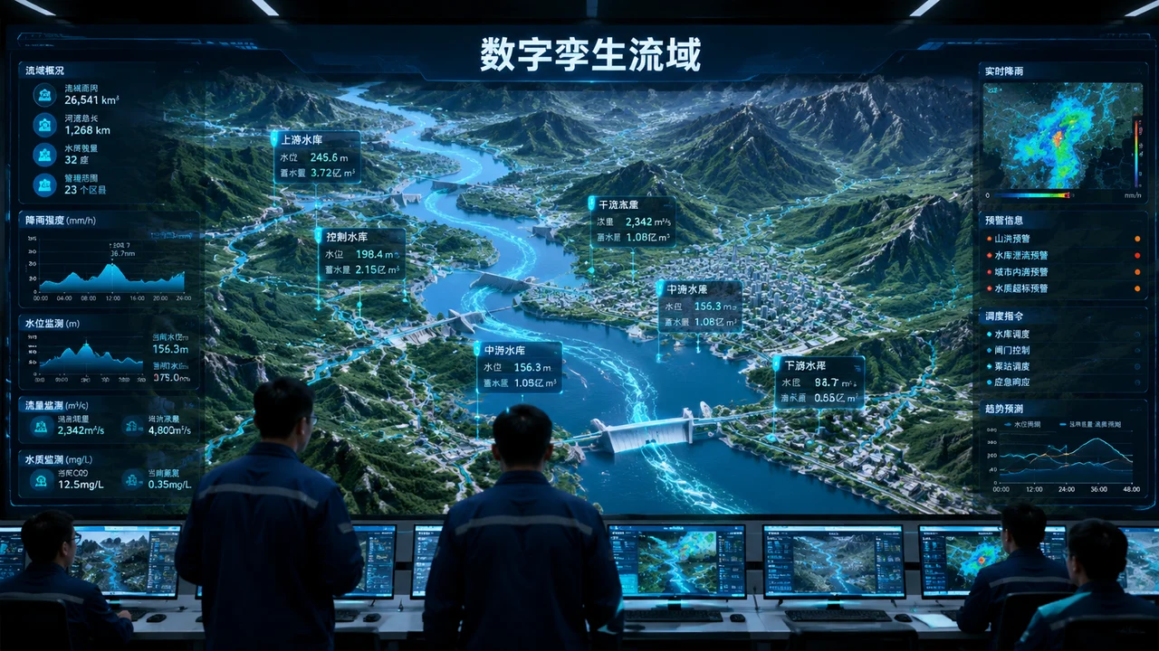 数字孪生流域可视化界面