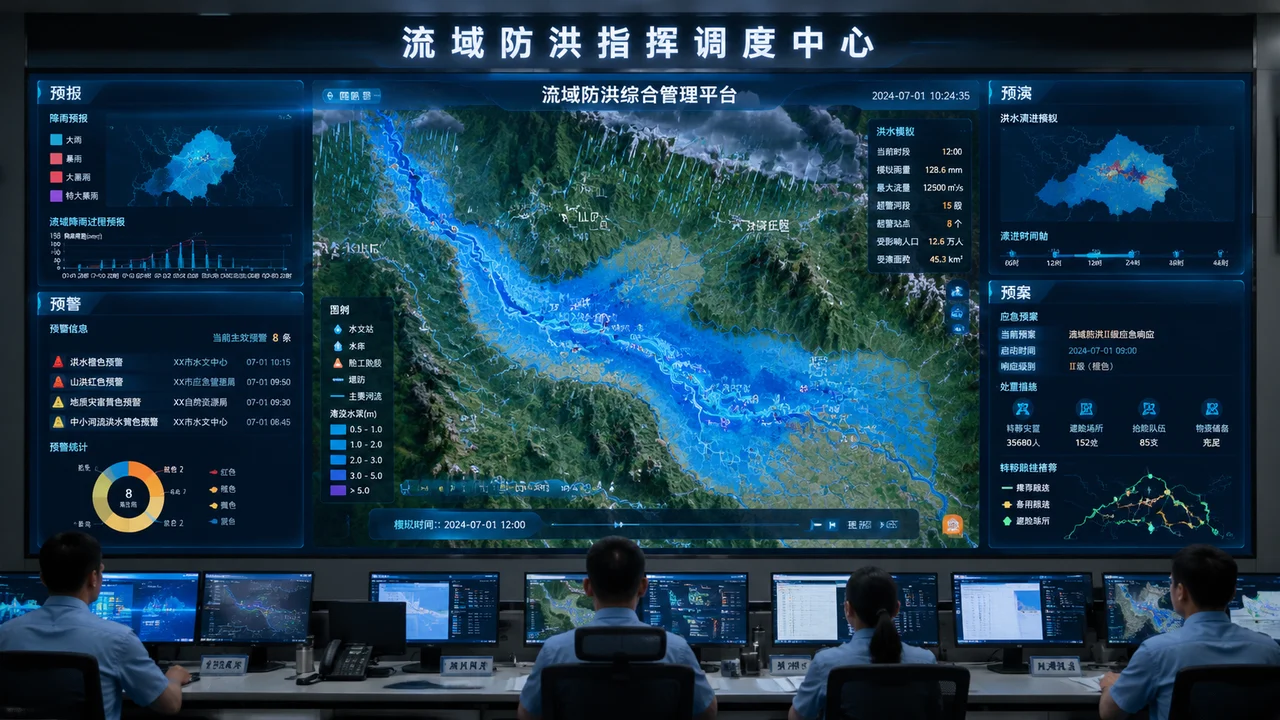 防洪四预体系可视化界面