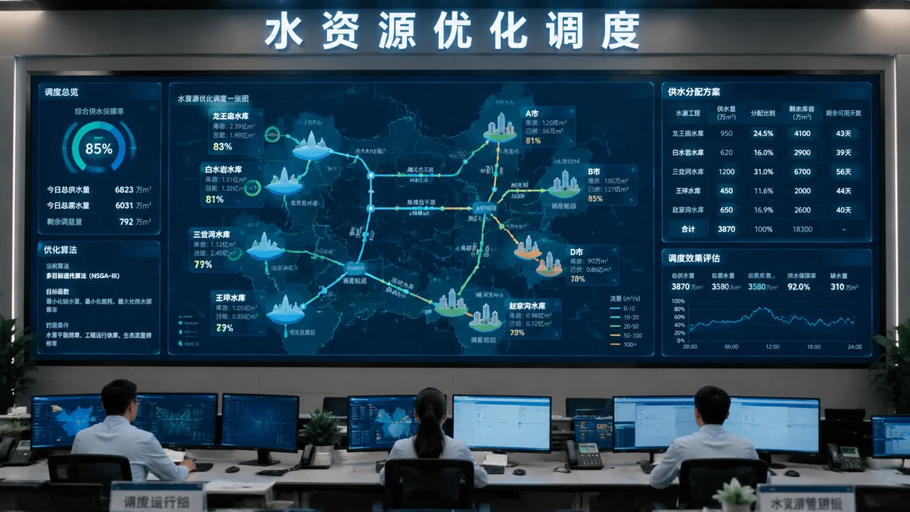 水资源优化调度示意图