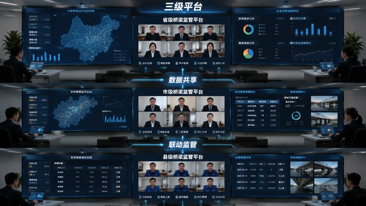 三级平台联动监管可视化界面